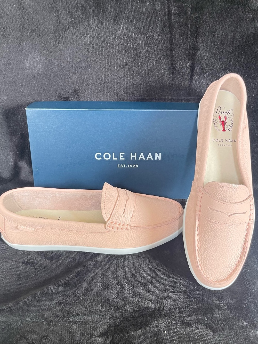 Cole Haan Women's Blush Pink Leather Penny Loafers
